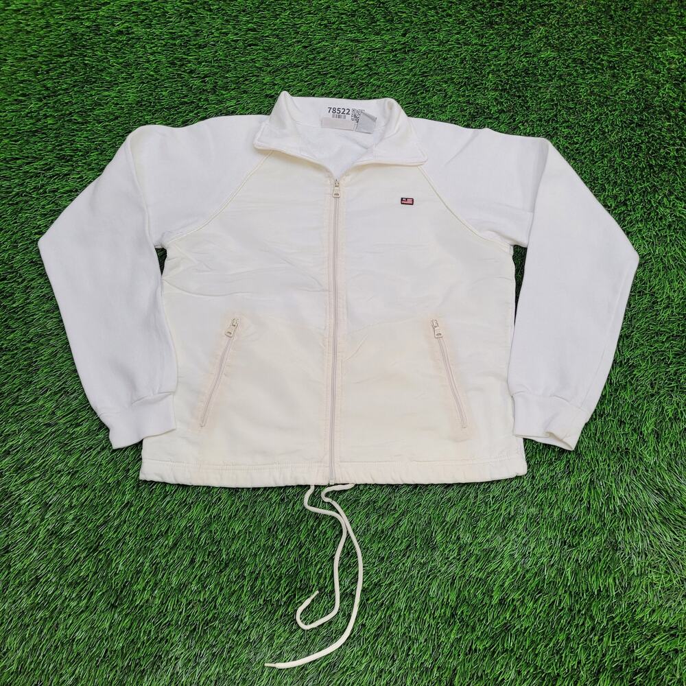 Ralph-Lauren Fleece Jacket Womens Medium 19x20 Boxy Cropped Y2K Style